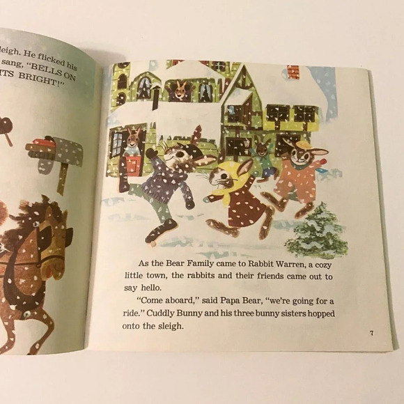 Vintage  1976 Jingle Bells Little Golden Book 7 Inch Record - Picture 6 of 16